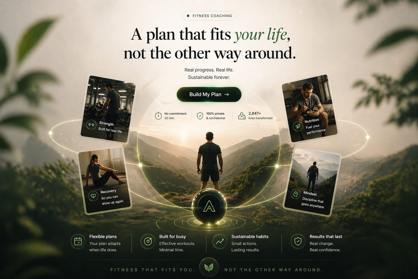 Fitness coaching example page